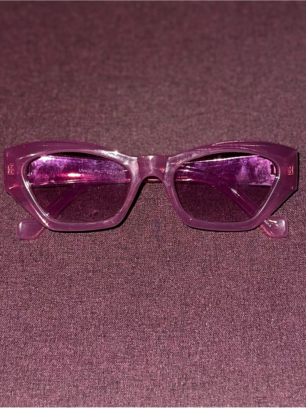 Pink/Purple Cat-Eye Sunglasses - Stylish Women's UV Protection
